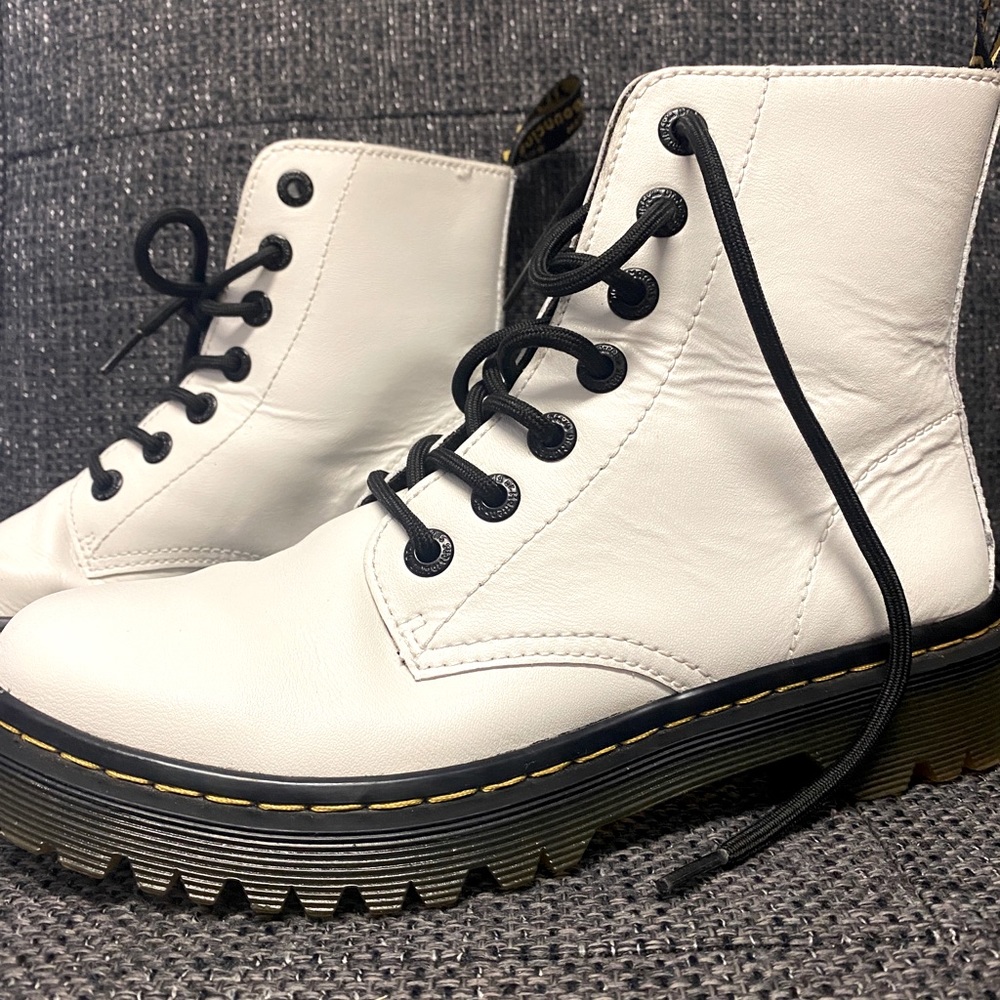 Dr. Martens White Luana Combat Boots
